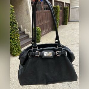 Vintage Michael Kors Hamilton Black Leather Travel Bag